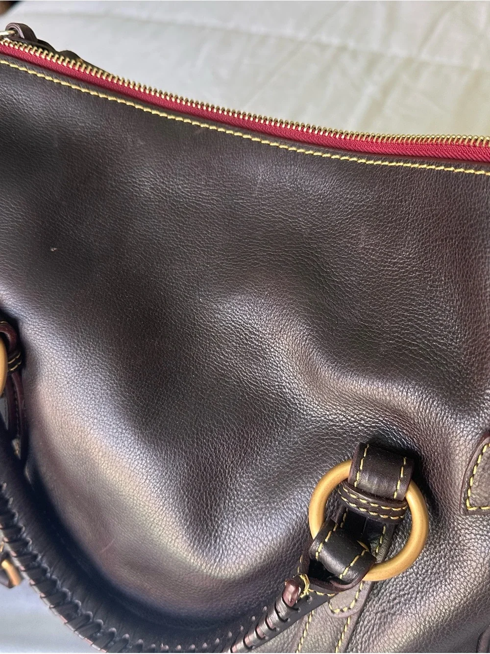 Dooney and Bourke Large Florentine Satchel in Brown Tmoro